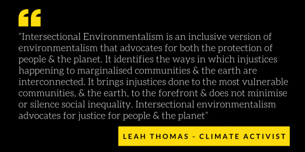 Quote from Leah Thomas on Intersectional Environmentalism