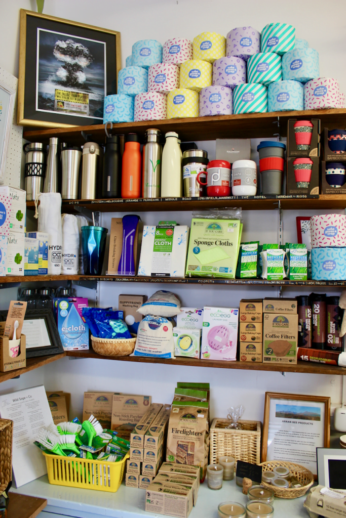 Eco Savvy Products display inside shop